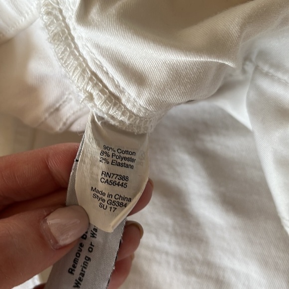 MADEWELL 9” high-rise skinny crop white distressed ripped jeans size 30 - Picture 5 of 5